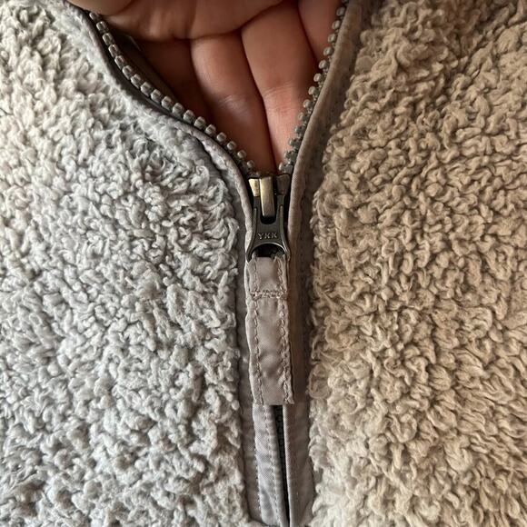 Patagonia Los Gatos Light Gray 1/4 Zip Sherpa Pullover Size Large - Picture 3 of 6